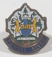 Powell River Coat of Arms Crest Ora Solis 3/4" x 3/4" Enamel Metal Lapel Pin