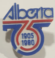 Alberta 75th Anniversary 1905 - 1980 5/8" x 3/4" Plastic Lapel Pin