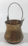 Vintage Miniature 2 1/2" Tall Brass Metal Pail