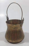 Vintage Miniature 2 1/2" Tall Brass Metal Pail