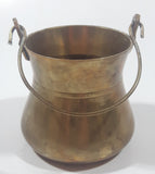 Vintage Miniature 2 1/2" Tall Brass Metal Pail