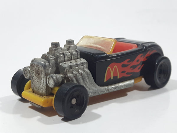 1994 Hot Wheels Roadster Flame Rider Black Die Cast Toy Hot Rod Car Vehicle McDonald's Happy Meal