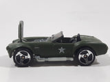 2008 Hot Wheels TEAM: Engine Revealers Shelby Cobra 427 S/C Matte Olive Army Green Die Cast Toy Car Vehicle with Opening Hood