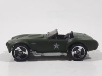 2008 Hot Wheels TEAM: Engine Revealers Shelby Cobra 427 S/C Matte Olive Army Green Die Cast Toy Car Vehicle with Opening Hood