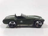 2008 Hot Wheels TEAM: Engine Revealers Shelby Cobra 427 S/C Matte Olive Army Green Die Cast Toy Car Vehicle with Opening Hood