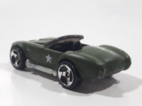 2008 Hot Wheels TEAM: Engine Revealers Shelby Cobra 427 S/C Matte Olive Army Green Die Cast Toy Car Vehicle with Opening Hood