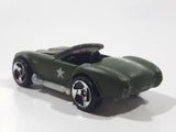 2008 Hot Wheels TEAM: Engine Revealers Shelby Cobra 427 S/C Matte Olive Army Green Die Cast Toy Car Vehicle with Opening Hood