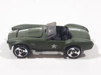 2008 Hot Wheels TEAM: Engine Revealers Shelby Cobra 427 S/C Matte Olive Army Green Die Cast Toy Car Vehicle with Opening Hood