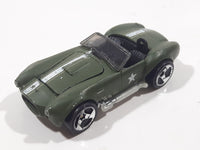 2008 Hot Wheels TEAM: Engine Revealers Shelby Cobra 427 S/C Matte Olive Army Green Die Cast Toy Car Vehicle with Opening Hood