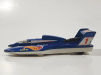 2005 Hot Wheels Hydroplane Metallic Blue Die Cast Toy Speed Boat Vehicle