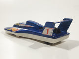 2005 Hot Wheels Hydroplane Metallic Blue Die Cast Toy Speed Boat Vehicle