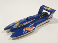 2005 Hot Wheels Hydroplane Metallic Blue Die Cast Toy Speed Boat Vehicle