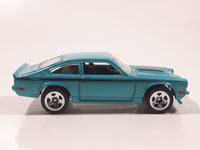 2009 Hot Wheels Custom V-8 Vega Turquoise Blue Die Cast Toy Muscle Car Vehicle