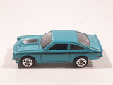 2009 Hot Wheels Custom V-8 Vega Turquoise Blue Die Cast Toy Muscle Car Vehicle