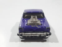 1999 Hot Wheels Shell Gas Station Playset '57 Chevy Purple Die Cast Toy Muscle Car Vehicle