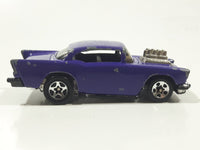 1999 Hot Wheels Shell Gas Station Playset '57 Chevy Purple Die Cast Toy Muscle Car Vehicle