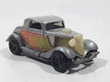 1995 Hot Wheels 3-Window '34 Silver Die Cast Toy Car Hot Rod Vehicle