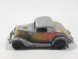 1995 Hot Wheels 3-Window '34 Silver Die Cast Toy Car Hot Rod Vehicle