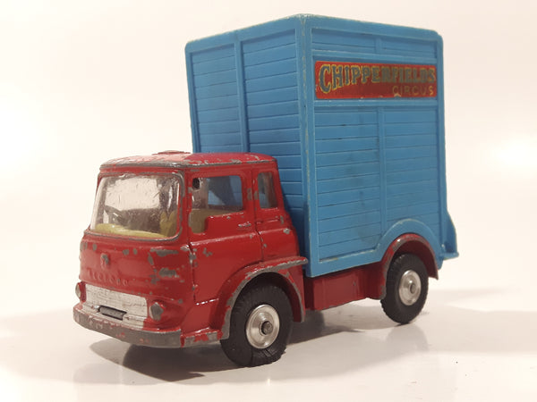 Vintage 1960s Corgi Toys No. 503 Bedford Tractor Unit Chipperfields Circus Truck Red and Blue Die Cast Toy Car Vehicle