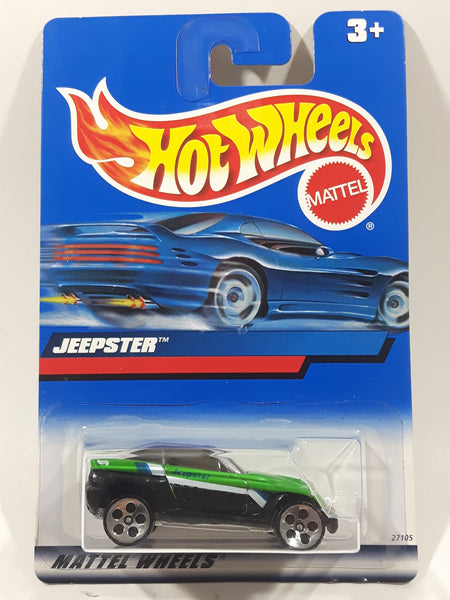 2000 Hot Wheels Jeepster Green and Black Die Cast Toy Car Vehicle New in Package