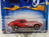 2002 Hot Wheels Corvette '63 Corvette Stingray Red Die Cast Toy Car Vehicle New in Package