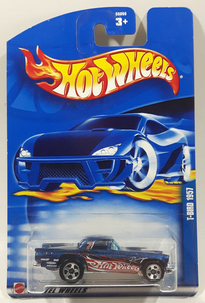 2002 Hot Wheels 1957 T-Bird Blue Die Cast Toy Car Vehicle New in Package