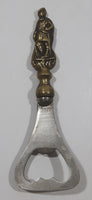 Antique Peerage Man Figural Brass Metal Bottle Opener Made in England Pat No. 466444 Pat No. 812222