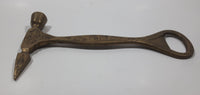 Antique Hammer Ice Pick Engraved Solid Brass Metal Bottle Opener