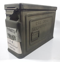 Vintage WWII Cal. .30 Crown M1 USA Military Embossed Lettering Ammunition Box