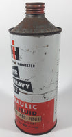 Rare Vintage International Harvester Super Heavy Duty Hydraulic Brake Fluid 997 027 R1 One Quart Metal Can Near Full