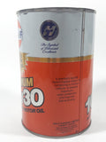 Vintage Gulf Saves Fuel Premium 10w30 Super Hydro Treated 1 Litre Motor Oil Metal Can FULL