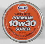 Vintage Gulf Saves Fuel Premium 10w30 Super Hydro Treated 1 Litre Motor Oil Metal Can FULL