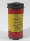 Antique Dunlop Tires No. O Rubber Repair Kit "You'll Be Safer On Dunlop Tires" 4 1/4" Tall Red and Yellow Tin Metal Can