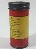 Antique Dunlop Tires No. O Rubber Repair Kit "You'll Be Safer On Dunlop Tires" 4 1/4" Tall Red and Yellow Tin Metal Can