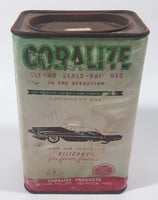 Rare Antique Coralize Cleans Seals Polishes In One Operation Silicone 5" Tall Metal Can with Paper Label Arlington Massachusetts