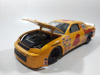 1995 Racing Champions NASCAR #4 Sterling Marlin Chevrolet Monte Carlo Kodak Film Yellow 1/18 Scale Die Cast Toy Race Car Vehicle with Opening Hood