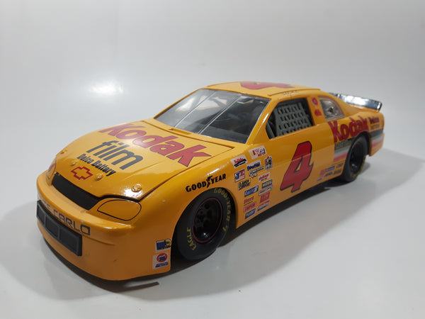 1995 Racing Champions NASCAR #4 Sterling Marlin Chevrolet Monte Carlo Kodak Film Yellow 1/18 Scale Die Cast Toy Race Car Vehicle with Opening Hood