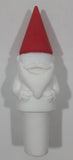 True Zoo Henri Gnome Shaped White with Red Hat 4 3/8" Tall Rubber Wine Bottle Stopper and Pourer