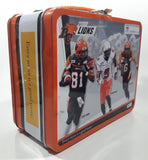 2008 BC Government Act Now CFL BC Lions Football Team "Every Move Is A Good Move" Orange and White Metal Lunch Box