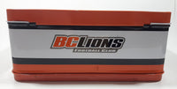 2008 BC Government Act Now CFL BC Lions Football Team "Every Move Is A Good Move" Orange and White Metal Lunch Box