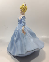 Vintage LJ Lady Jane with Hand Fan Blue Hand Painted 9 1/2" Tall Ceramic Figurine Statue