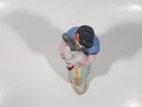 Vintage Japanese Geisha Girl with Instrument 6 1/4" Tall Lustre Lustreware Hand Painted Porcelain Figurine