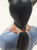 Vintage Japanese Geisha Girl with Instrument 6 1/4" Tall Lustre Lustreware Hand Painted Porcelain Figurine