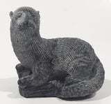 Vintage WE A Wolf Original Otter 3" Long Carved Soapstone Wildlife Figurine