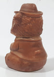 Vintage Smokey The Bear Forest Ranger Shaped Brown 3 3/8" Tall Ceramic Salt and Pepper Shaker (Single)