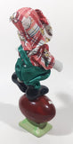 Porcelain Clown Balancing On Football 8" Tall Figurine