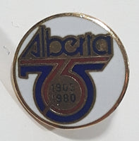 Alberta 75th Anniversary 1905 - 1980 5/8" Enamel Metal Lapel Pin