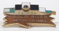 Vintage Lions Club Gold River British Columbia Canada 1 1/8" x 1 1/2" Enamel Metal Lapel Pin