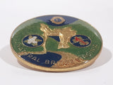 Vintage 1973 Lions Club Natural Bridge Virginia 1 1/2" Enamel Metal Lapel Pin