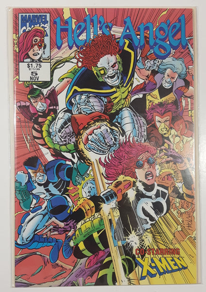 November 1992 Marvel Comics Hell's Angel Co-Starring X-Men #5 Comic Book On Board in Bag